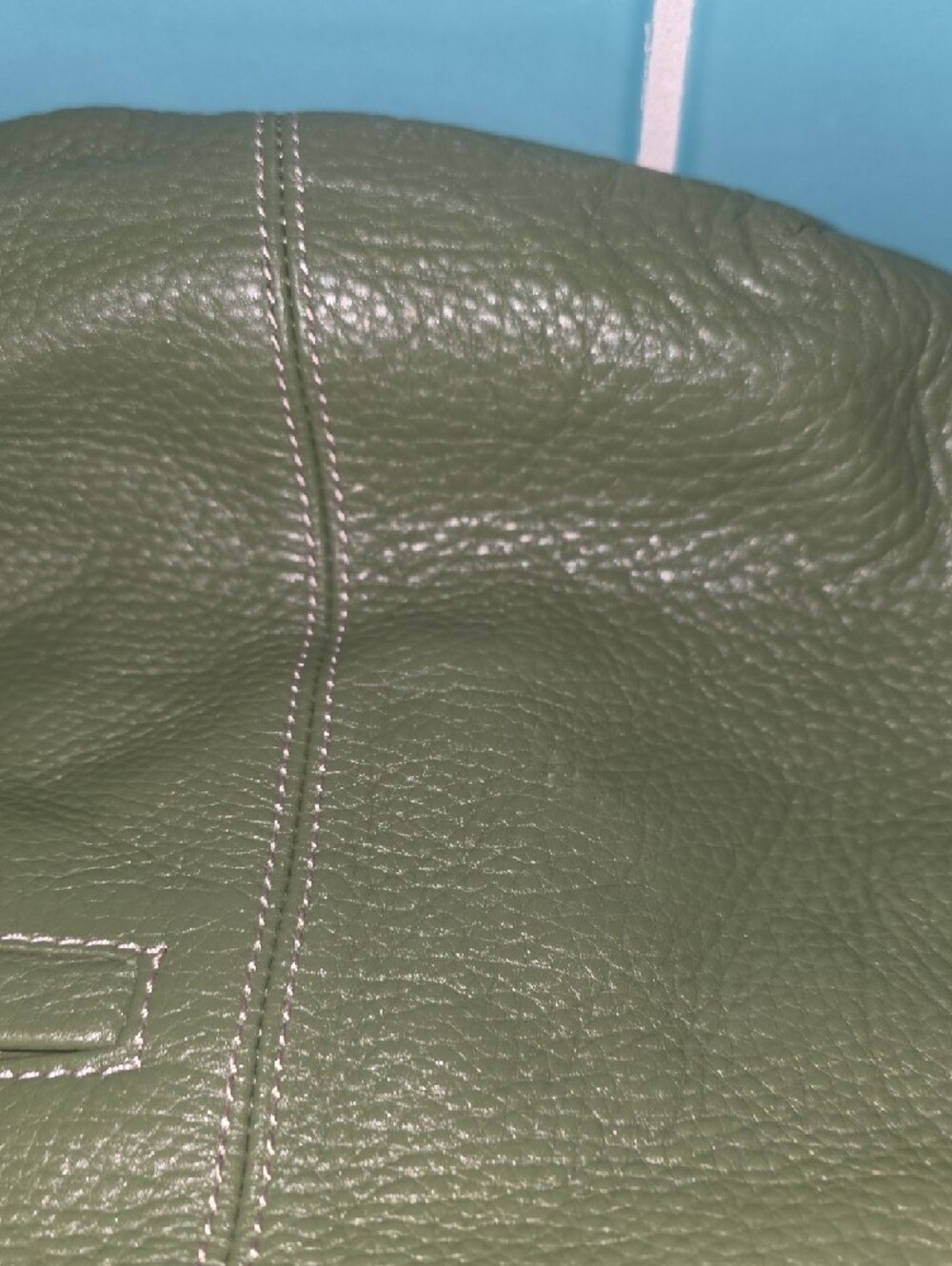b. makowsky Olive Green Leather Crossbody with Silver Hardware - Picture 12 of 13